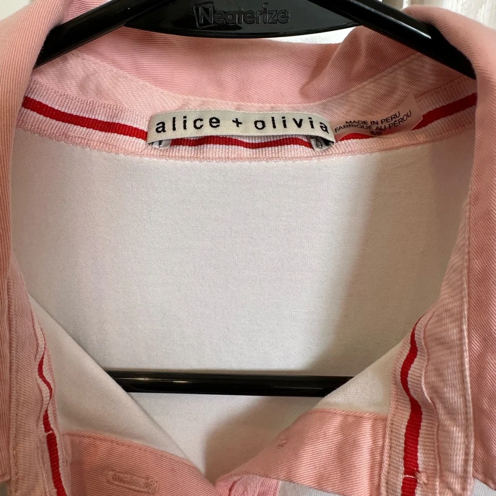 Alice + Olivia Kit Cropped Polo Shirt Size S - Picture 8 of 8